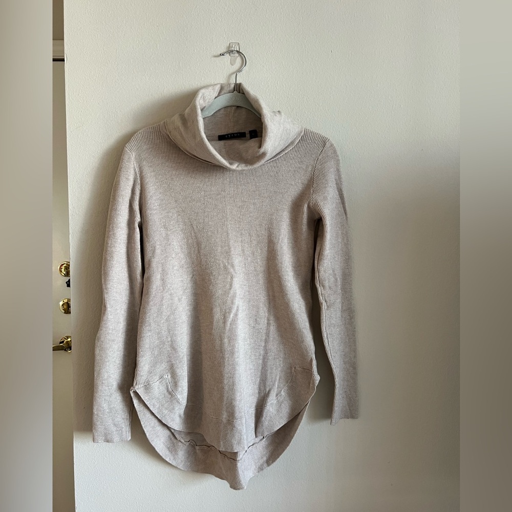 Cyrus Medium Tan Turtleneck Sweater